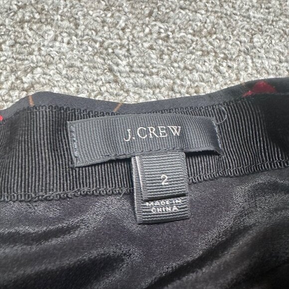 J. Crew Pleated Accordion Midi Cherry Skirt in Womens Size 2 for Work / Office - Picture 2 of 6